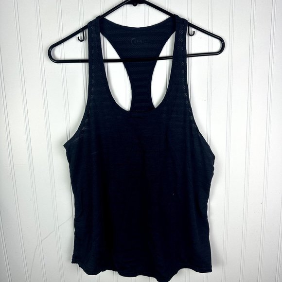 Zyia Active Navy  Athletic Workout Tank top Racerback Ventilated design Size lar - Picture 1 of 5